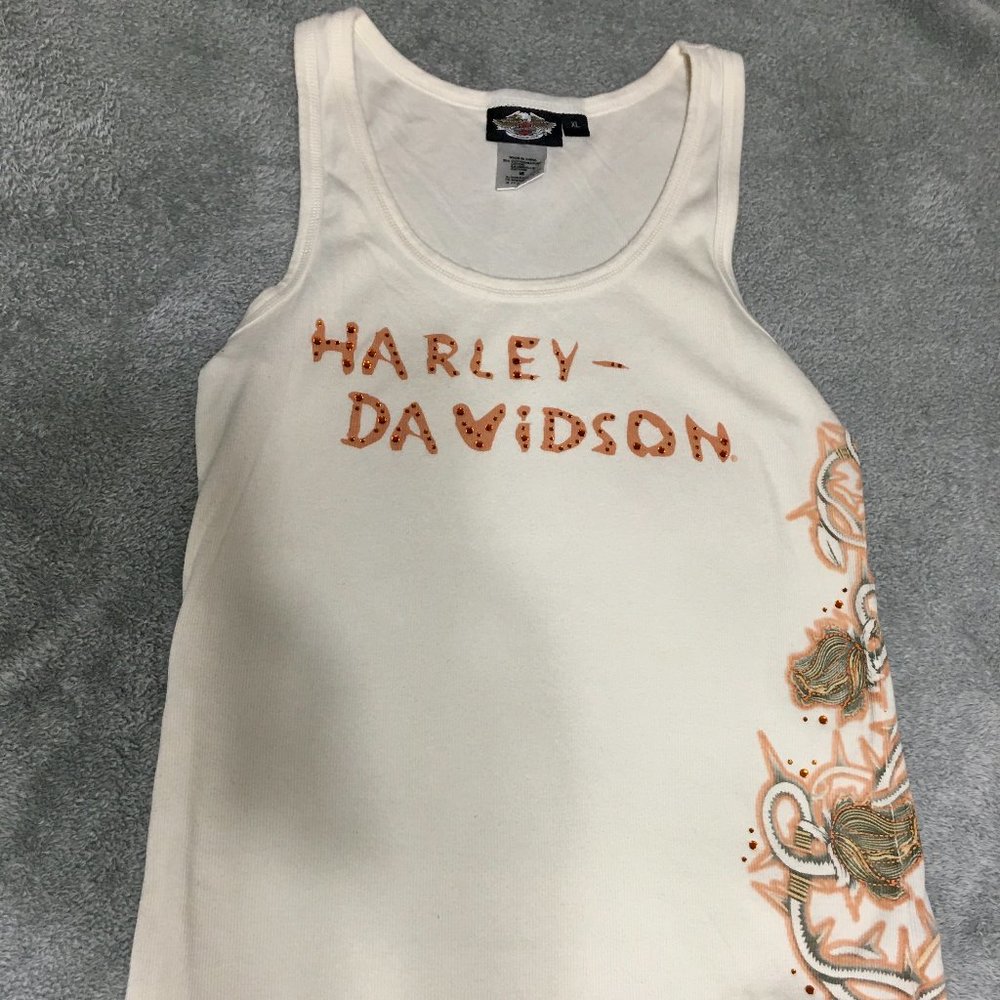 Harley Davidson Women's Cream Tank Top  XL